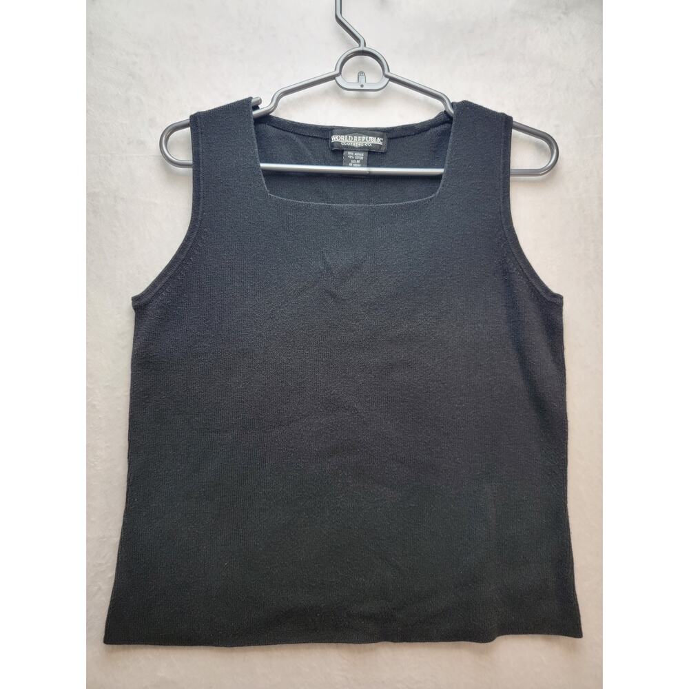 World Republic Black Pullover Knit Tanktop Size M